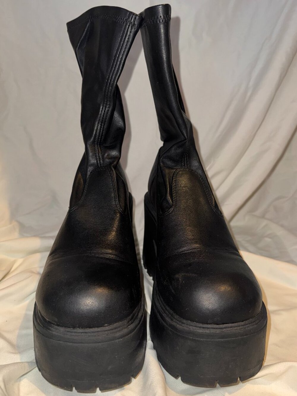 Windsor Smith Found Black Stretch Sock Boot Size 10